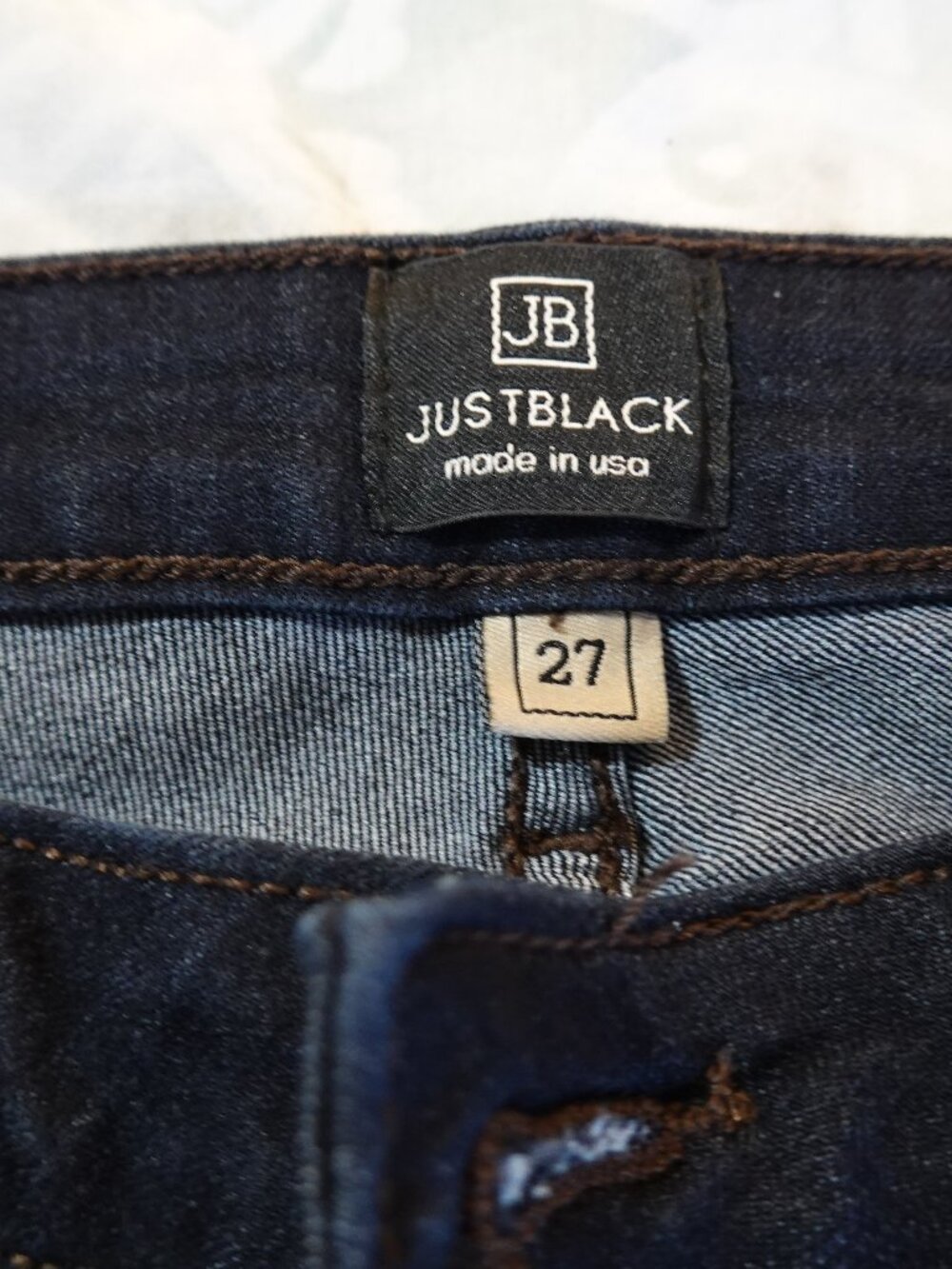 Just Black stretch jeans, skinny, size 27